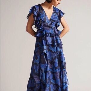 Ted Baker Vertey Pinnafore ruffle dress NWT size 2 (USA woman’s size 6)